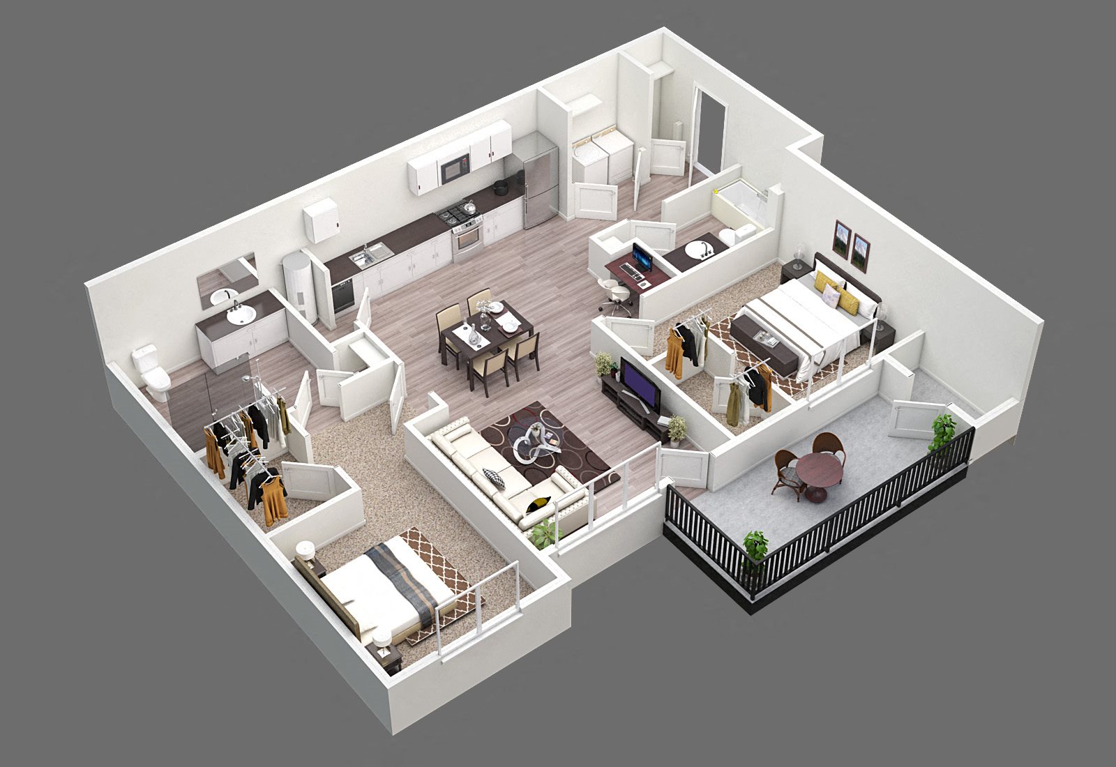 Pine Valley Ranch Apartments Spokane, Washington Two Bedroom Two Bathroom 1103 sf Floor Plan Pine Valley Ranch Apartments Spokane, Washington Two Bedroom Two Bathroom 1103 sf Floor Plan